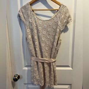 Dress Barn ivory gold sequin blouse 2X